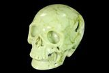 Realistic, Polished Yellow Turquoise Jasper Skull - Magnetic #151114-2